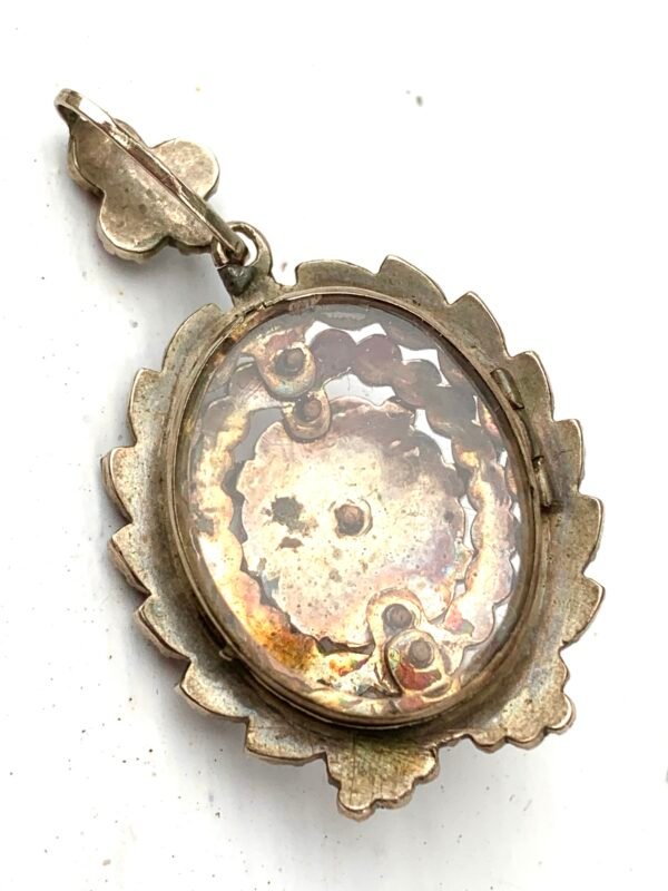 Victorian Bohemian Garnet Locket-Back Pendant - Image 7