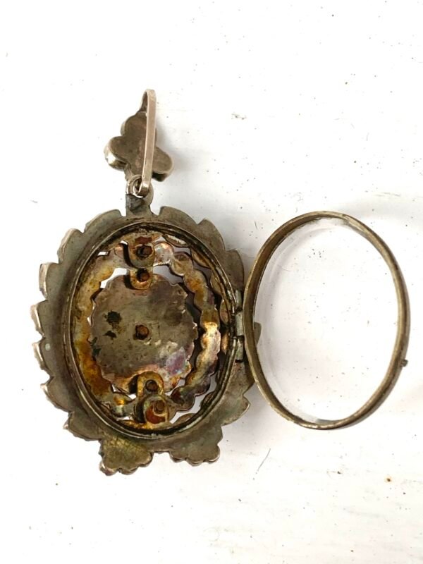 Victorian Bohemian Garnet Locket-Back Pendant - Image 8