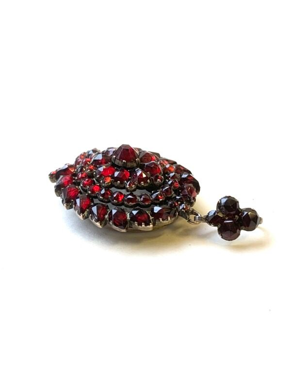 Victorian Bohemian Garnet Locket-Back Pendant - Image 4