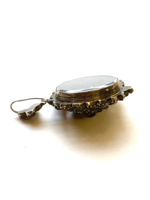 Victorian Bohemian Garnet Locket-Back Pendant - Image 6