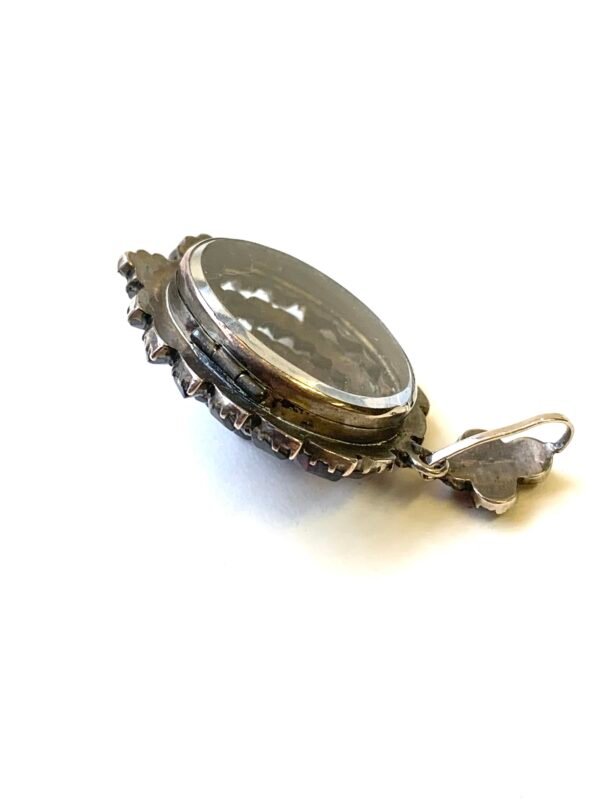 Victorian Bohemian Garnet Locket-Back Pendant - Image 5
