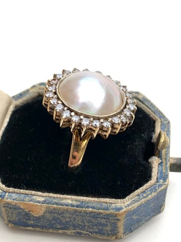 Vintage Mabe Pearl Ring in 14ct Yellow Gold - Image 2