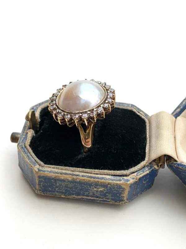 Vintage Mabe Pearl Ring in 14ct Yellow Gold - Image 3
