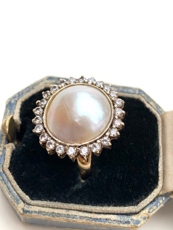 Vintage Mabe Pearl Ring in 14ct Yellow Gold - Image 4