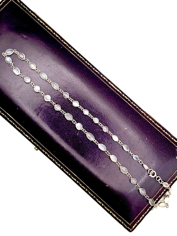 Antique Moonstone Chain in Silver - Image 4