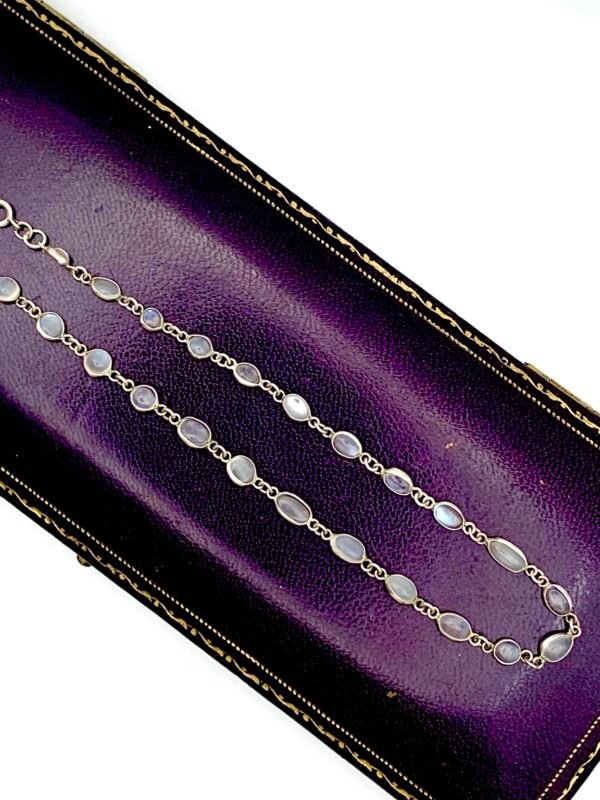 Antique Moonstone Chain in Silver - Image 5