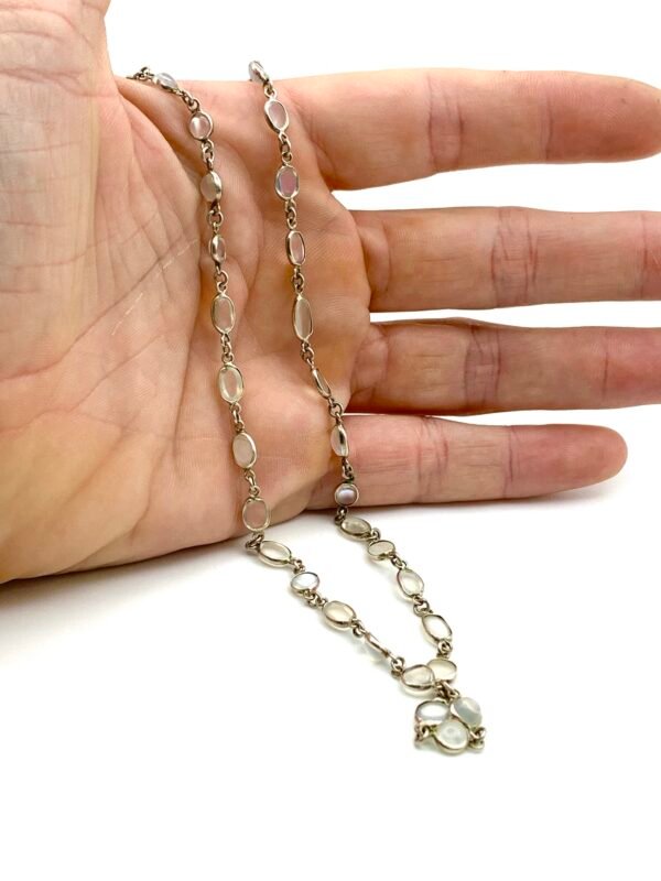 Antique Moonstone Chain in Silver - Image 7