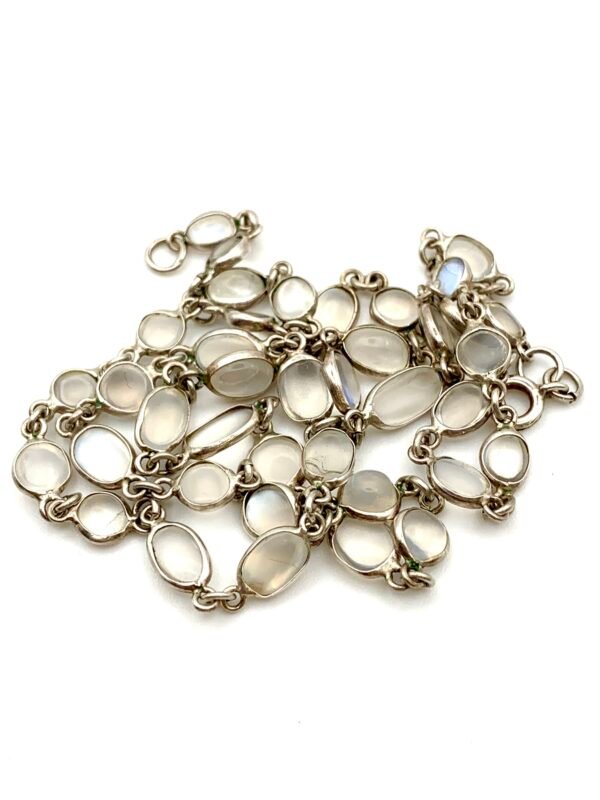 Antique Moonstone Chain in Silver - Image 6