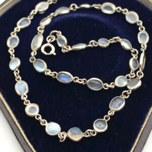 Antique Moonstone Chain in Silver