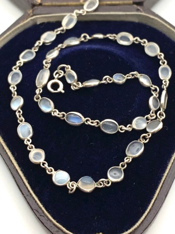 Antique Moonstone Chain in Silver