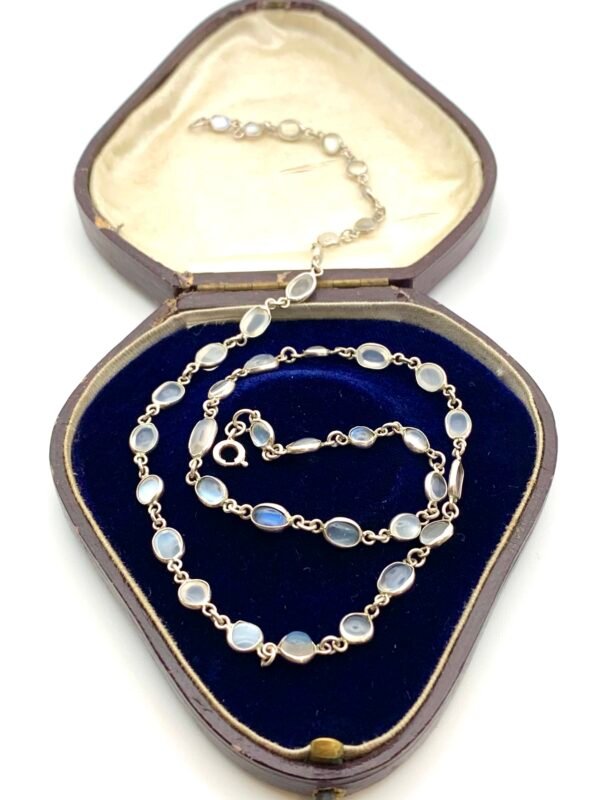 Antique Moonstone Chain in Silver - Image 2