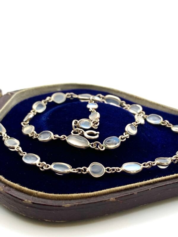 Antique Moonstone Chain in Silver - Image 3