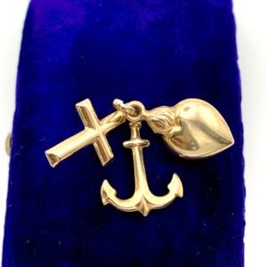 9ct Faith Hope Love Charms Pendant