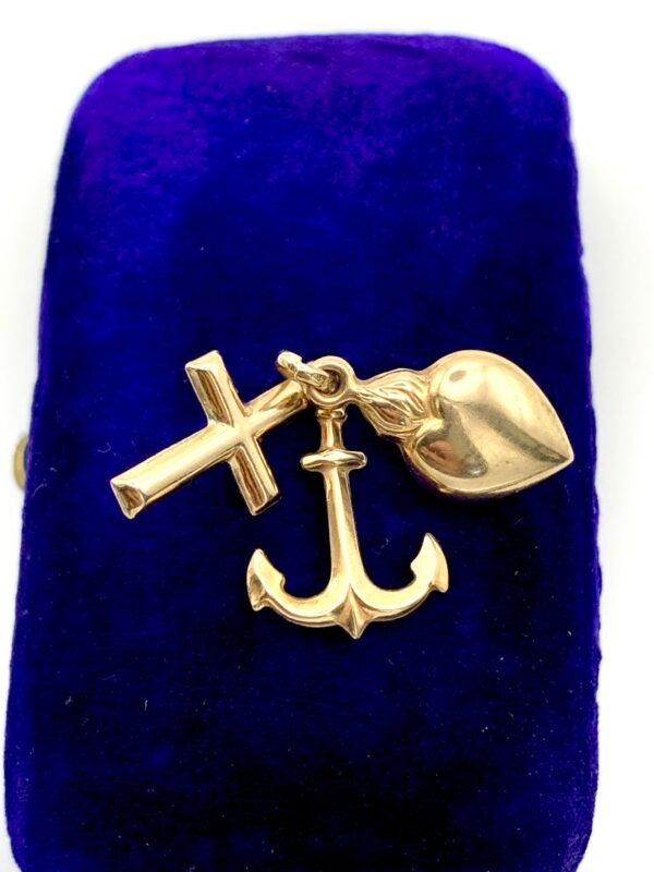 9ct Faith Hope Love Charms Pendant