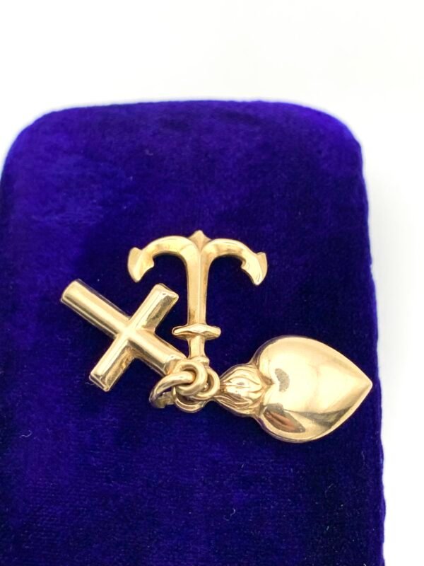 9ct Faith Hope Love Charms Pendant - Image 5