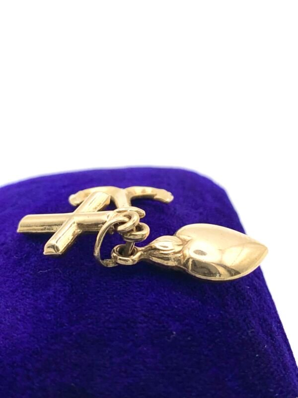 9ct Faith Hope Love Charms Pendant - Image 3