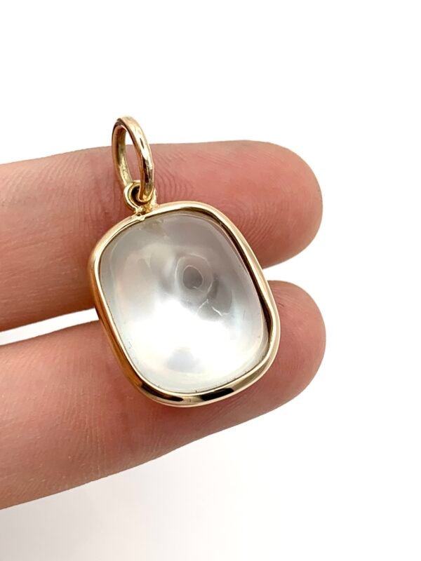 Antique Moonstone Cabochon in 9ct Yellow Gold Mount - Image 7