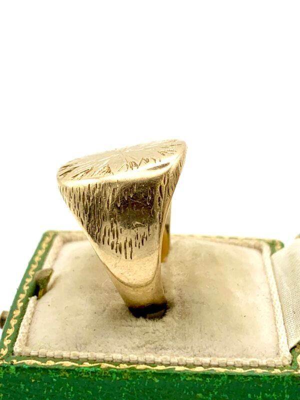 Heavy Vintage 9ct Gold Signet Ring - Image 3