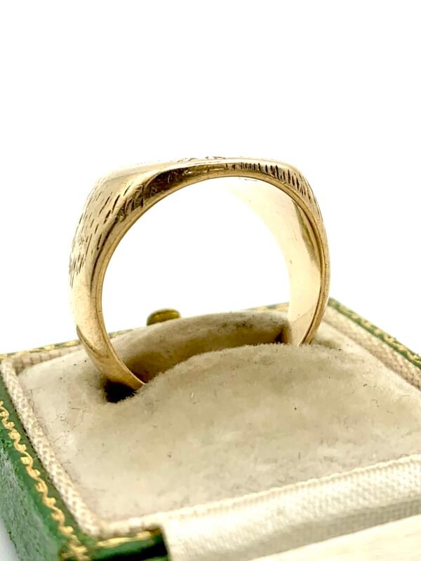 Heavy Vintage 9ct Gold Signet Ring - Image 4