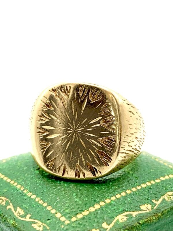 Heavy Vintage 9ct Gold Signet Ring - Image 6