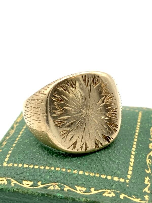 Heavy Vintage 9ct Gold Signet Ring - Image 8