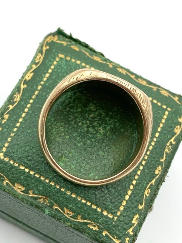 Heavy Vintage 9ct Gold Signet Ring - Image 9