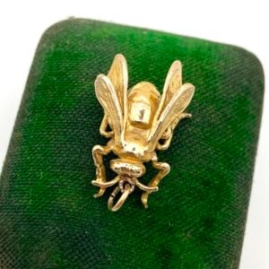 Solid Gold Honey Bee Pendant