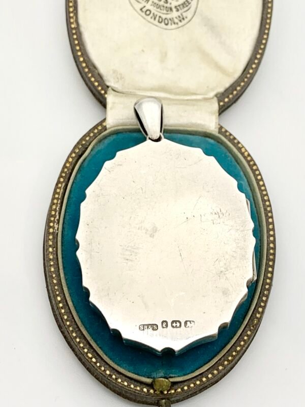 Victorian Silver Locket with Owl - Image 5