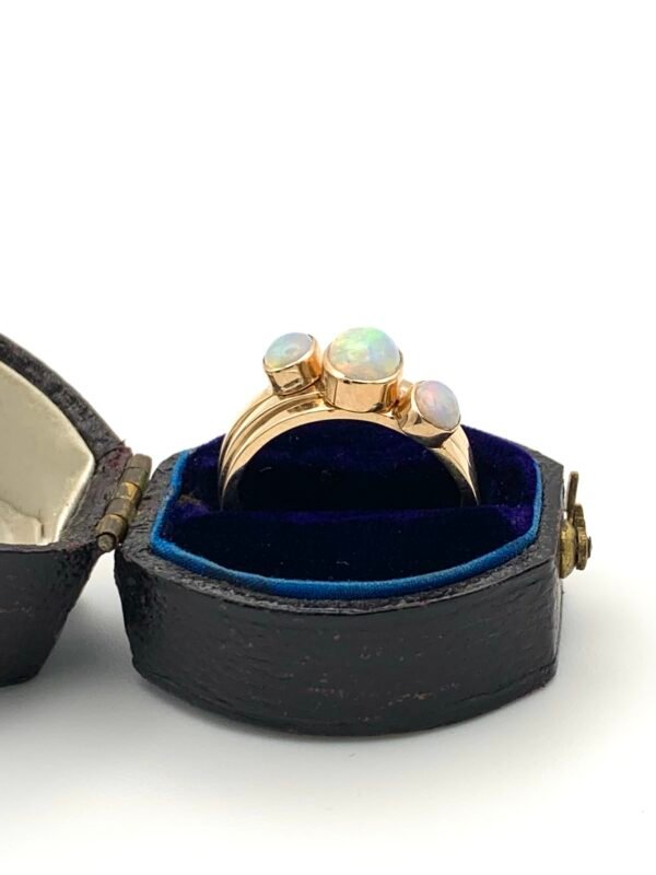 Antique Opal Cabochon Ring Stack x3 - Image 2