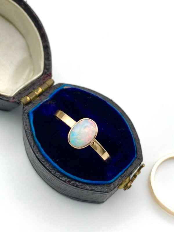 Antique Opal Cabochon Ring Stack x3 - Image 8