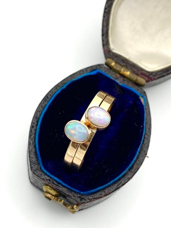 Antique Opal Cabochon Ring Stack x3 - Image 4