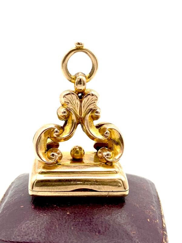 Antique Hidden Locket Fob Pendant 9ct Rose Gold - Image 3
